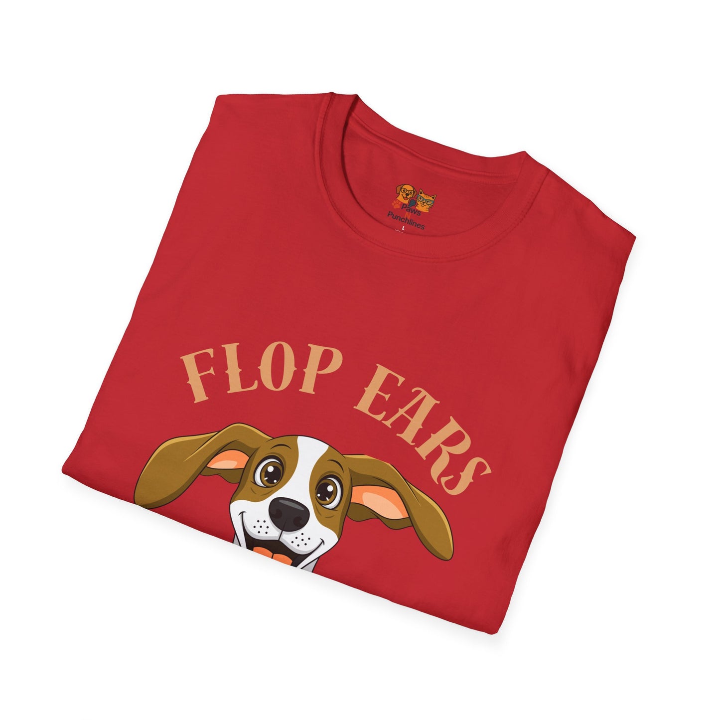 Flop Ears Full Cheer Dog T-Shirt — Cute Happy Pup Graphic Tee