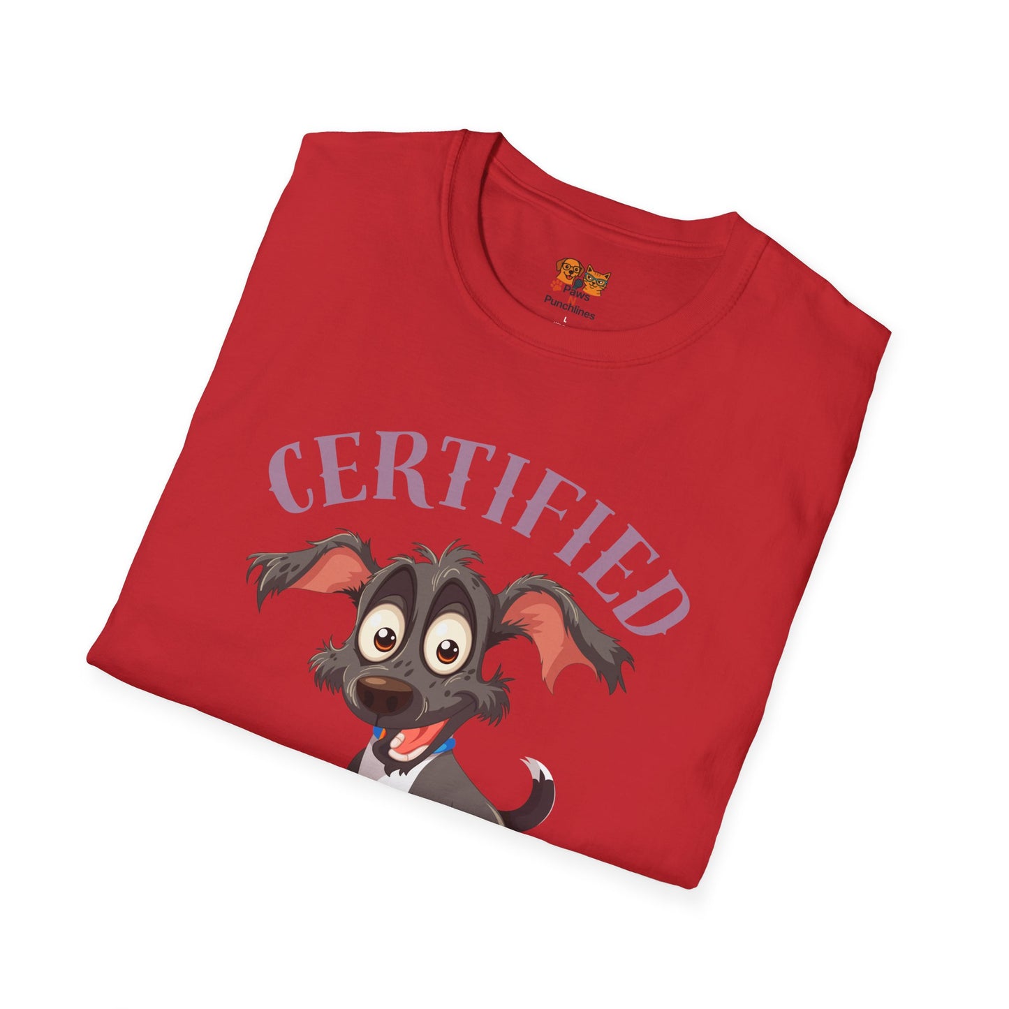Certified Goofball Dog T-Shirt — Cute Cartoon Puppy Graphic Tee