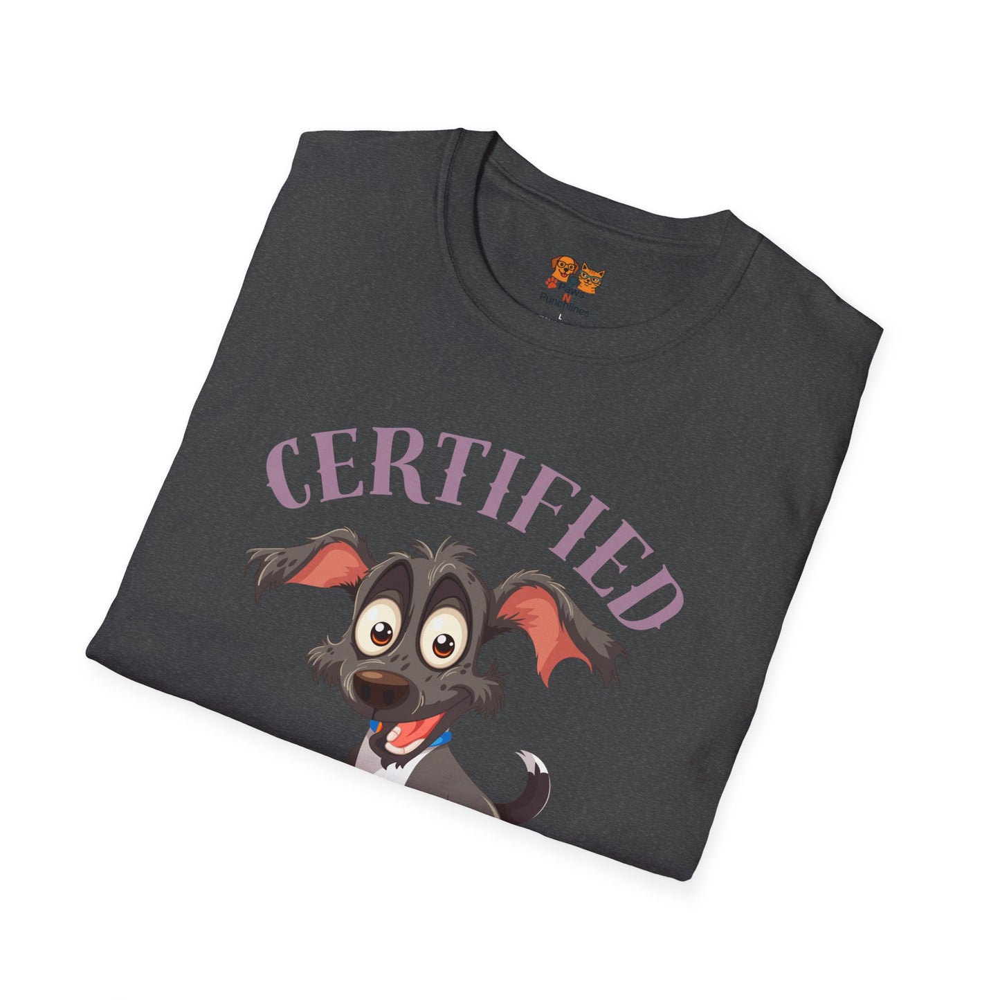 Certified Goofball Dog T-Shirt — Cute Cartoon Puppy Graphic Tee
