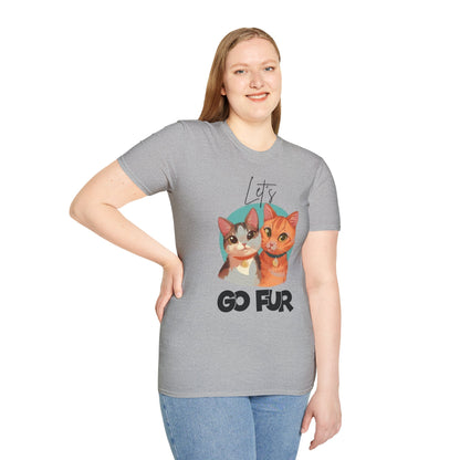 Let's Go Fur Cat T-Shirt — Cute Pair Cat Tee for Cat Lovers