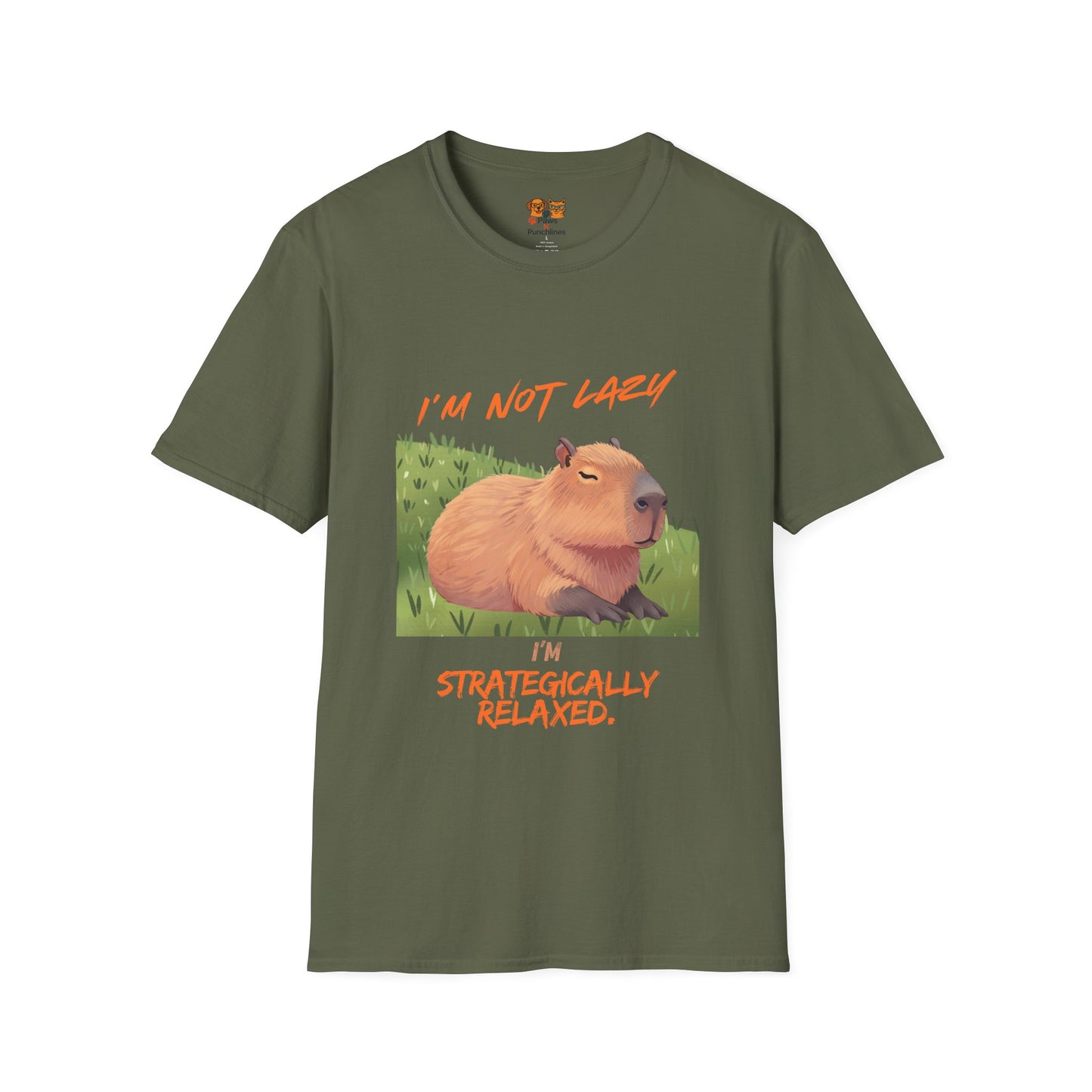 Capybara 'I'm Not Lazy—Strategically Relaxed' T-Shirt