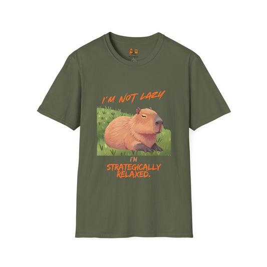 Capybara 'I'm Not Lazy—Strategically Relaxed' T-Shirt