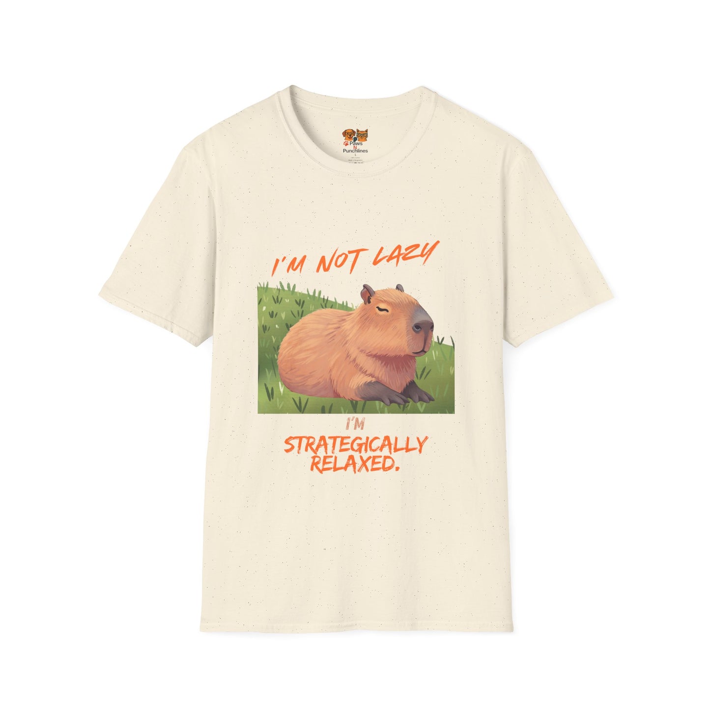 Capybara 'I'm Not Lazy—Strategically Relaxed' T-Shirt