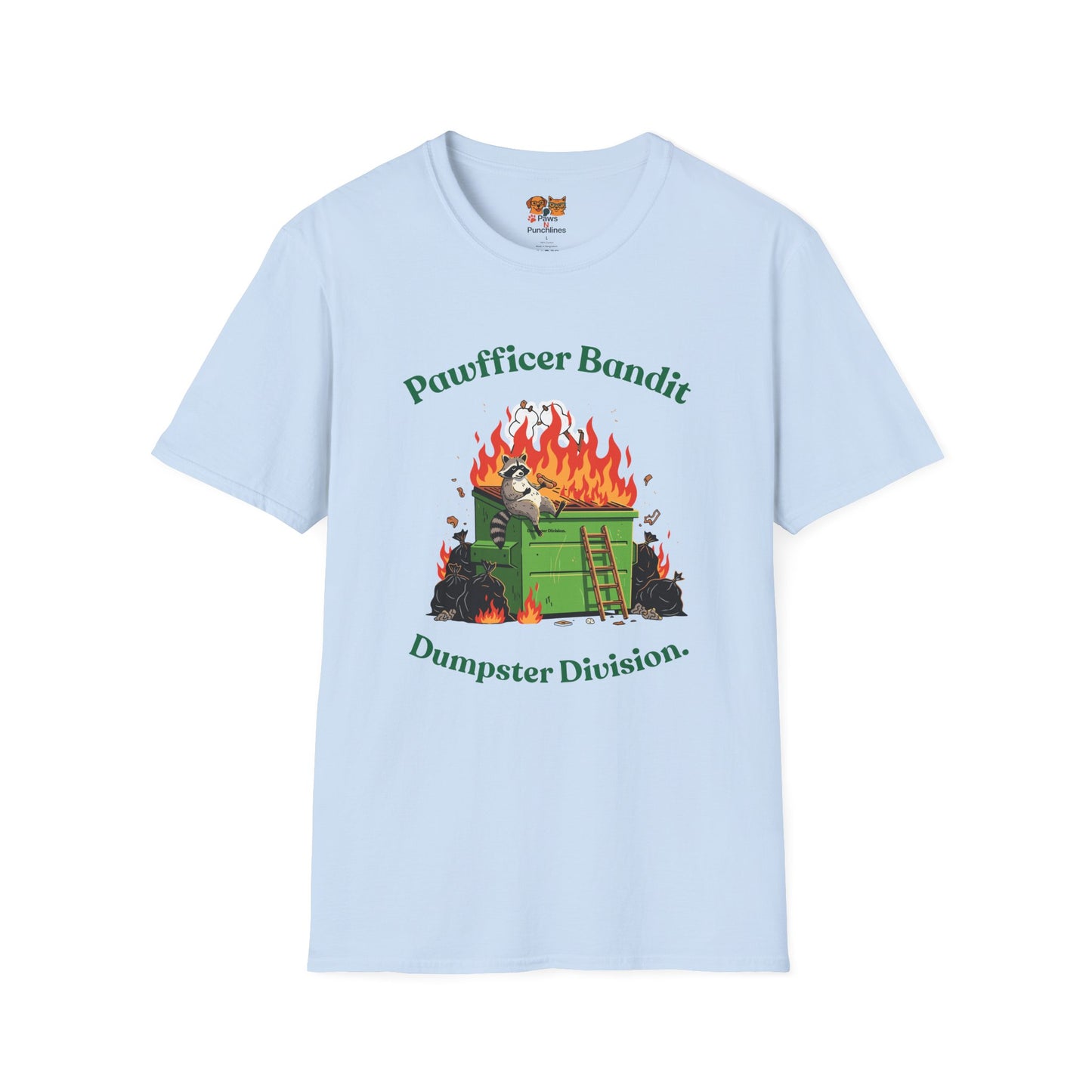 Pawfficer Bandit T-Shirt — Dumpster Division Graphic Tee