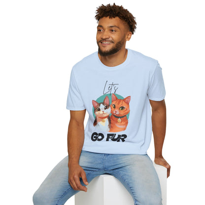 Let's Go Fur Cat T-Shirt — Cute Pair Cat Tee for Cat Lovers