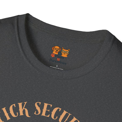Stick Secured Dog T-Shirt — "Mission Accomplished" Graphic Tee