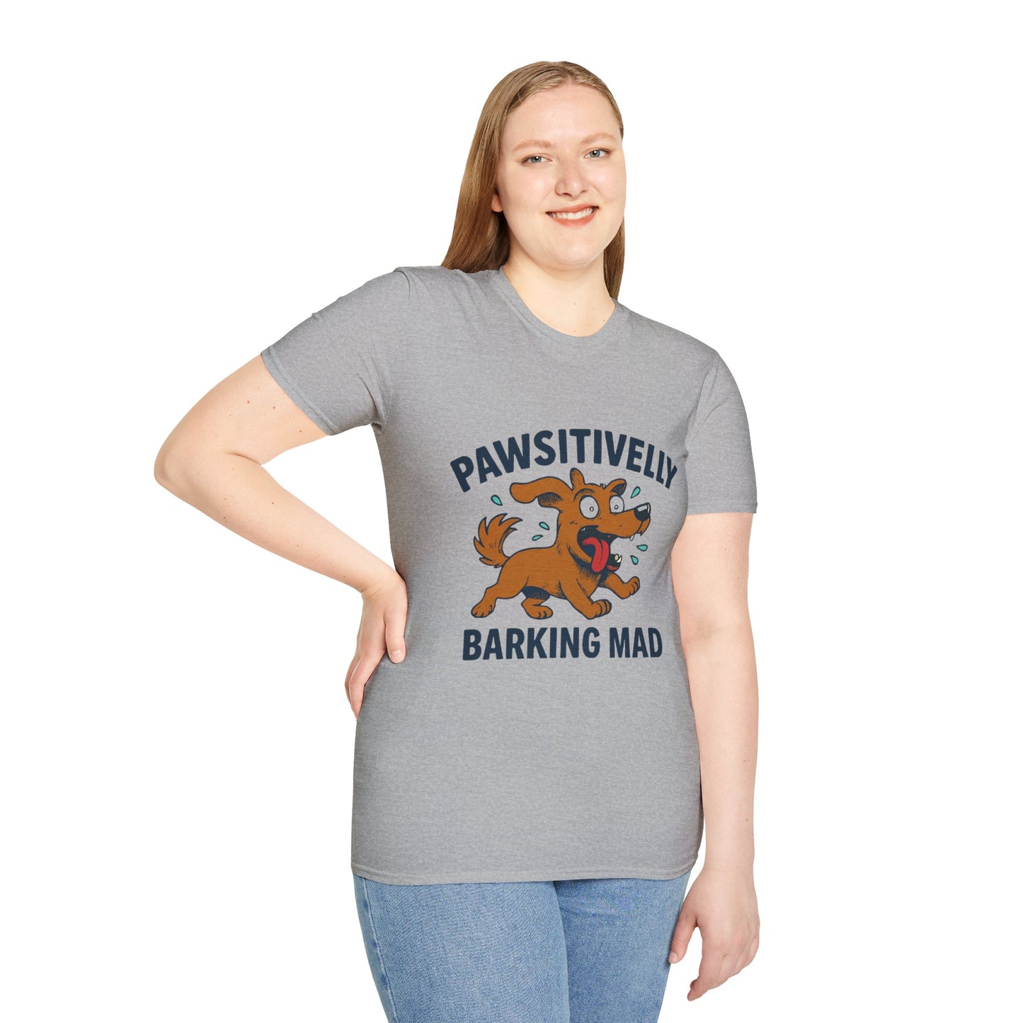 Pawsitively Barking Mad T-Shirt – Funny Dog Lover Tee