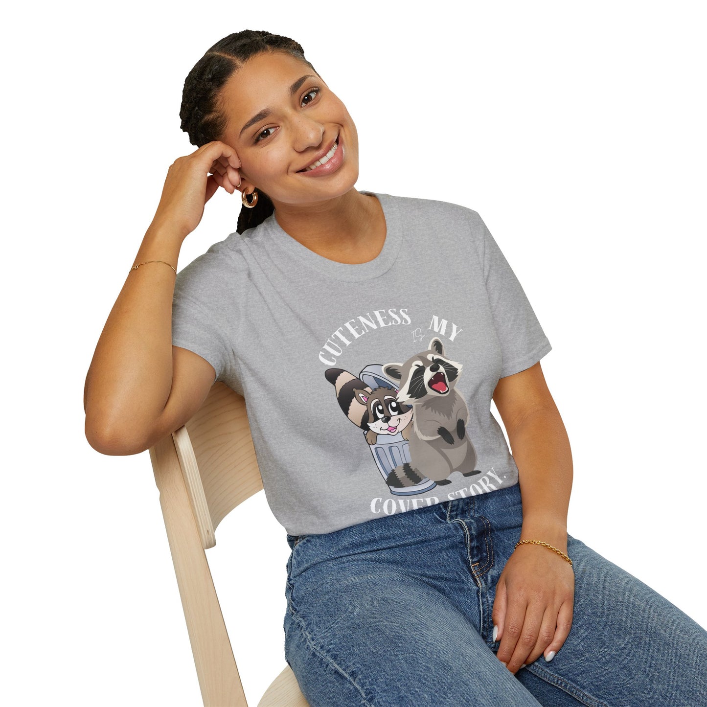 Cuteness Is My Cover Story Tee — Funny Raccoon & Trash Panda Graphic T-Shirt