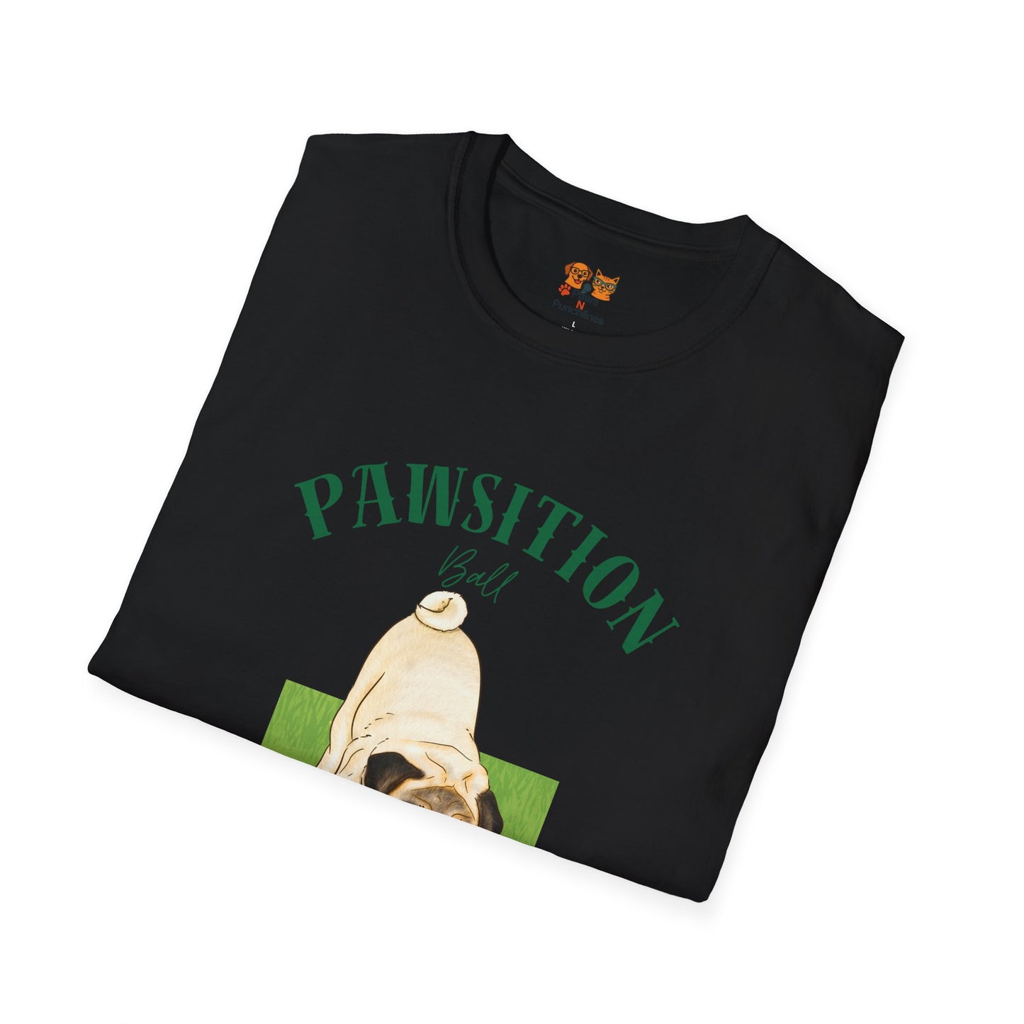 Pawsition Retrieval Squad T-Shirt — Cute Pug Dog Graphic Tee