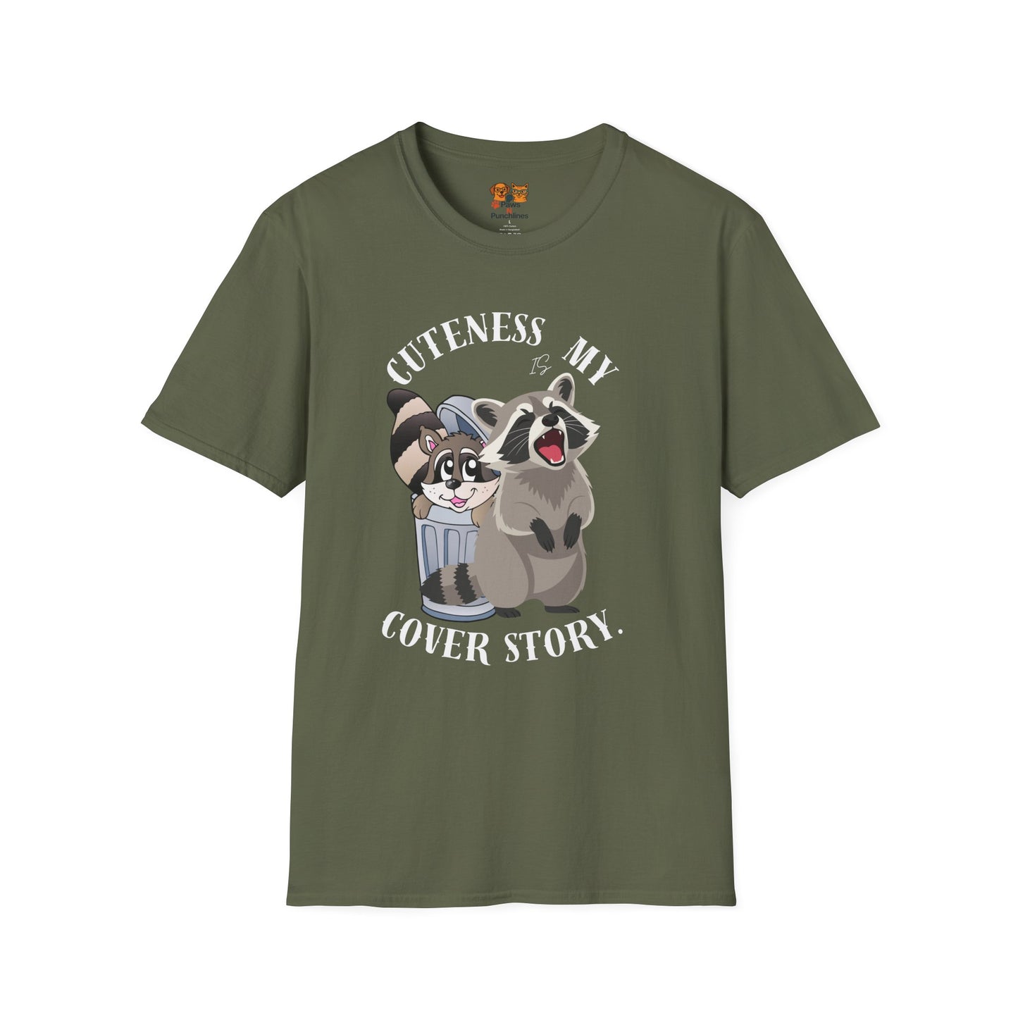 Cuteness Is My Cover Story Tee — Funny Raccoon & Trash Panda Graphic T-Shirt