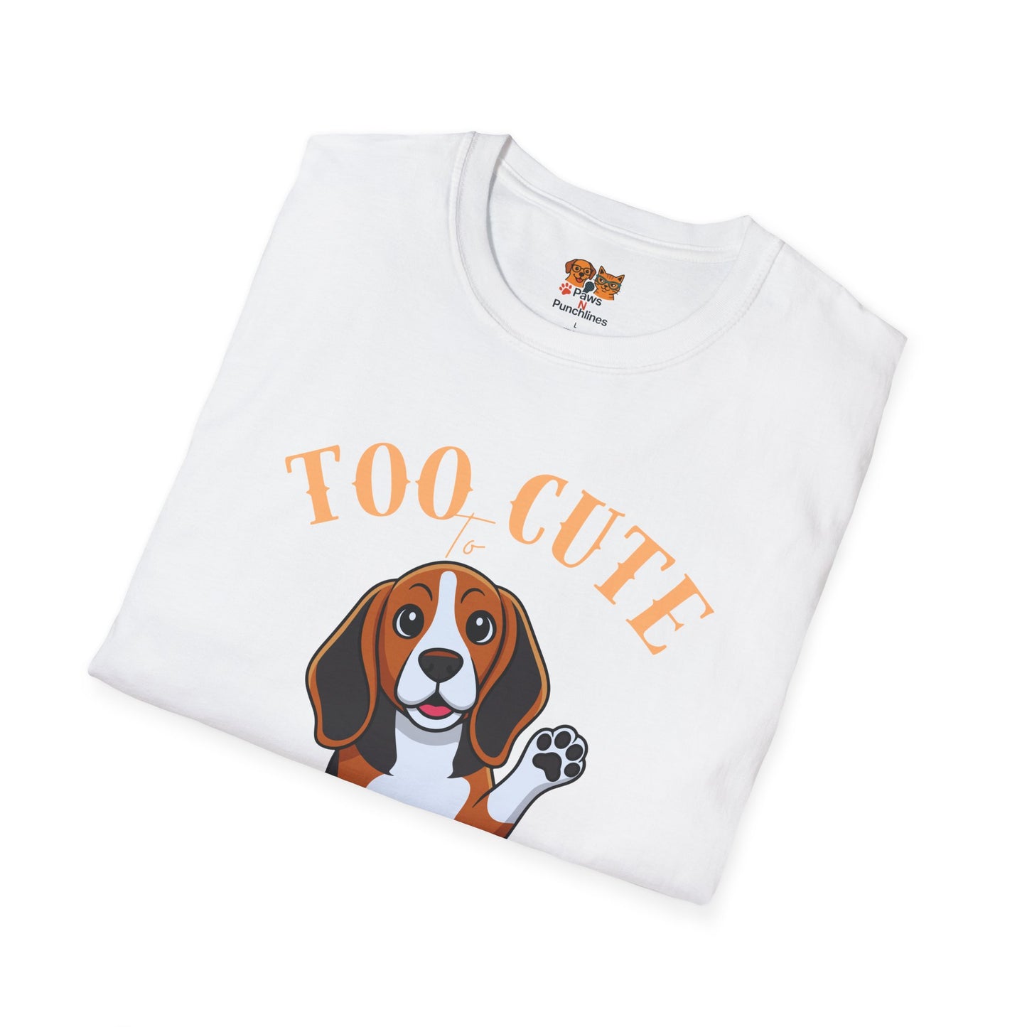 Too Cute Stay On Leash Beagle T-Shirt — Cute Dog Lover Tee