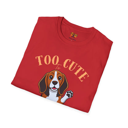 Too Cute Stay On Leash Beagle T-Shirt — Cute Dog Lover Tee