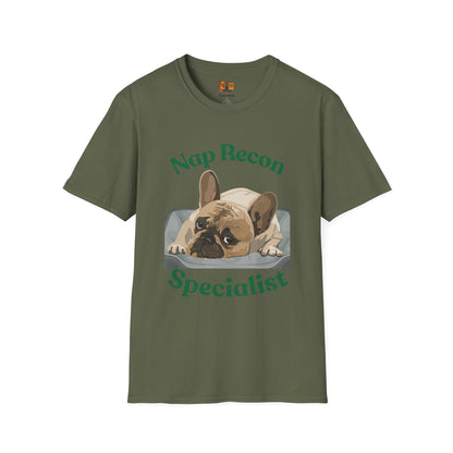 Nap Recon Specialist T-Shirt — Cute French Bulldog Nap Shirt for Dog Lovers