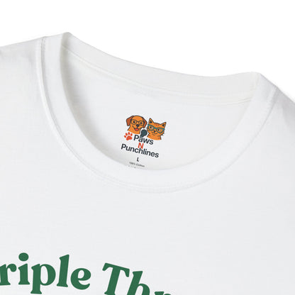 Triple Threat Snacc Edition T-Shirt – Cute Puppy & Kitten Stack Graphic Shirt