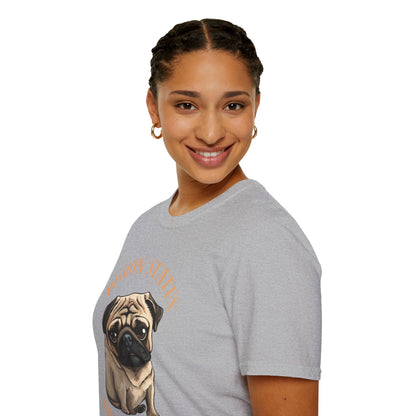 Pug Dog T‑Shirt — “Mission Status: Maximum Love” Cute Pug Graphic Tee