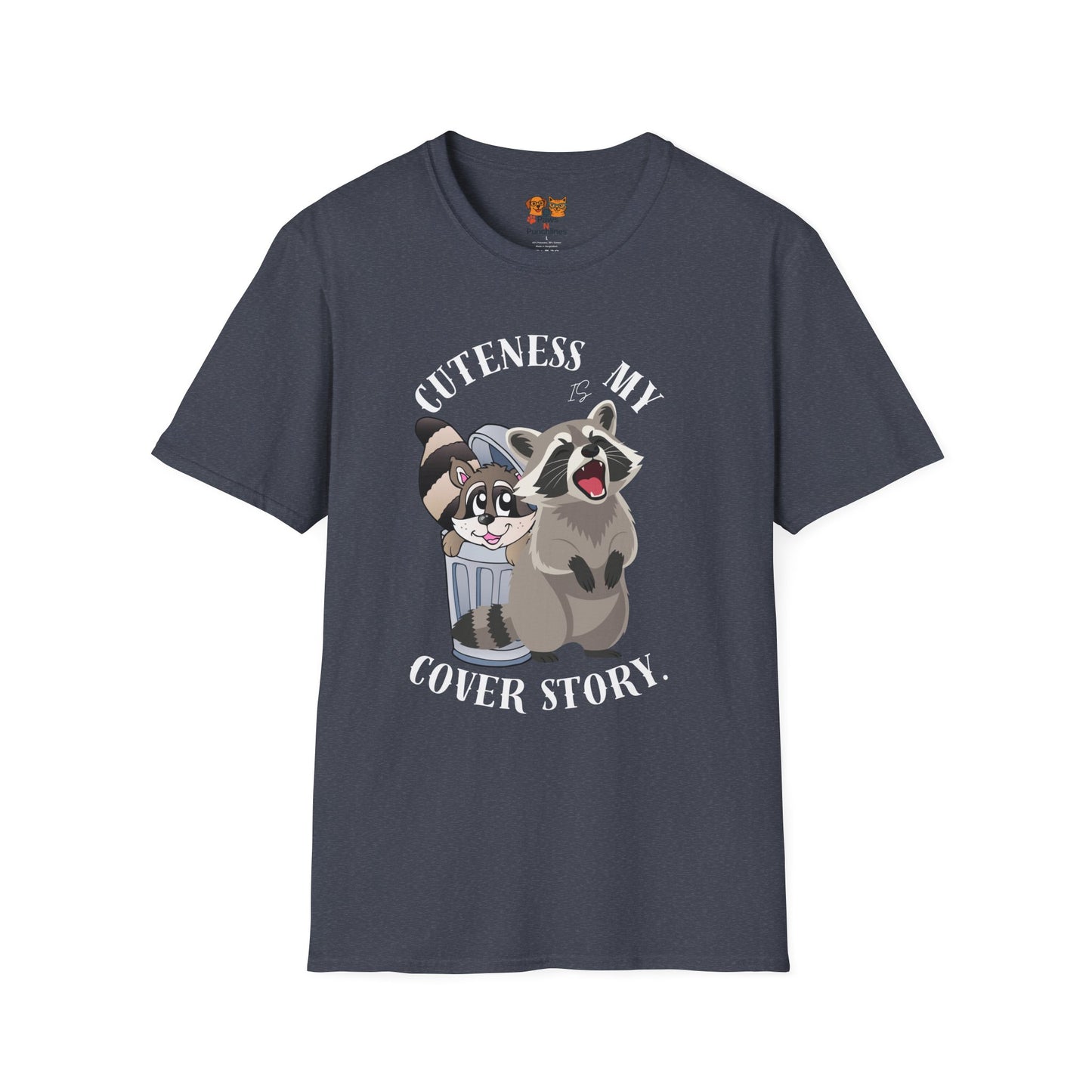 Cuteness Is My Cover Story Tee — Funny Raccoon & Trash Panda Graphic T-Shirt