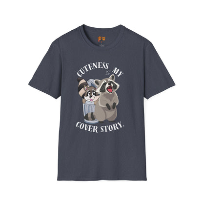 Cuteness Is My Cover Story Tee — Funny Raccoon & Trash Panda Graphic T-Shirt