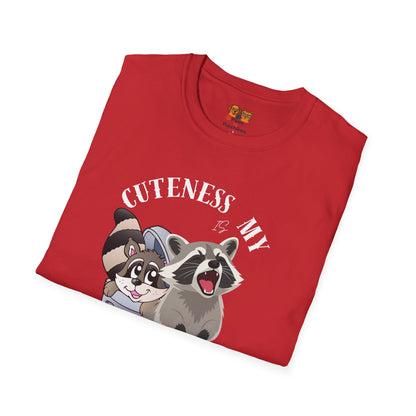 Cuteness Is My Cover Story Tee — Funny Raccoon & Trash Panda Graphic T-Shirt
