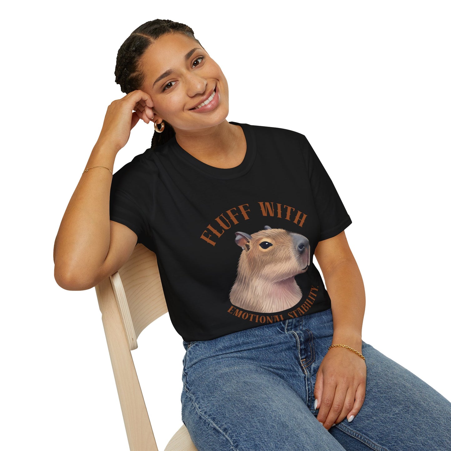 Capybara 'Fluff With Emotional Stability' T-Shirt