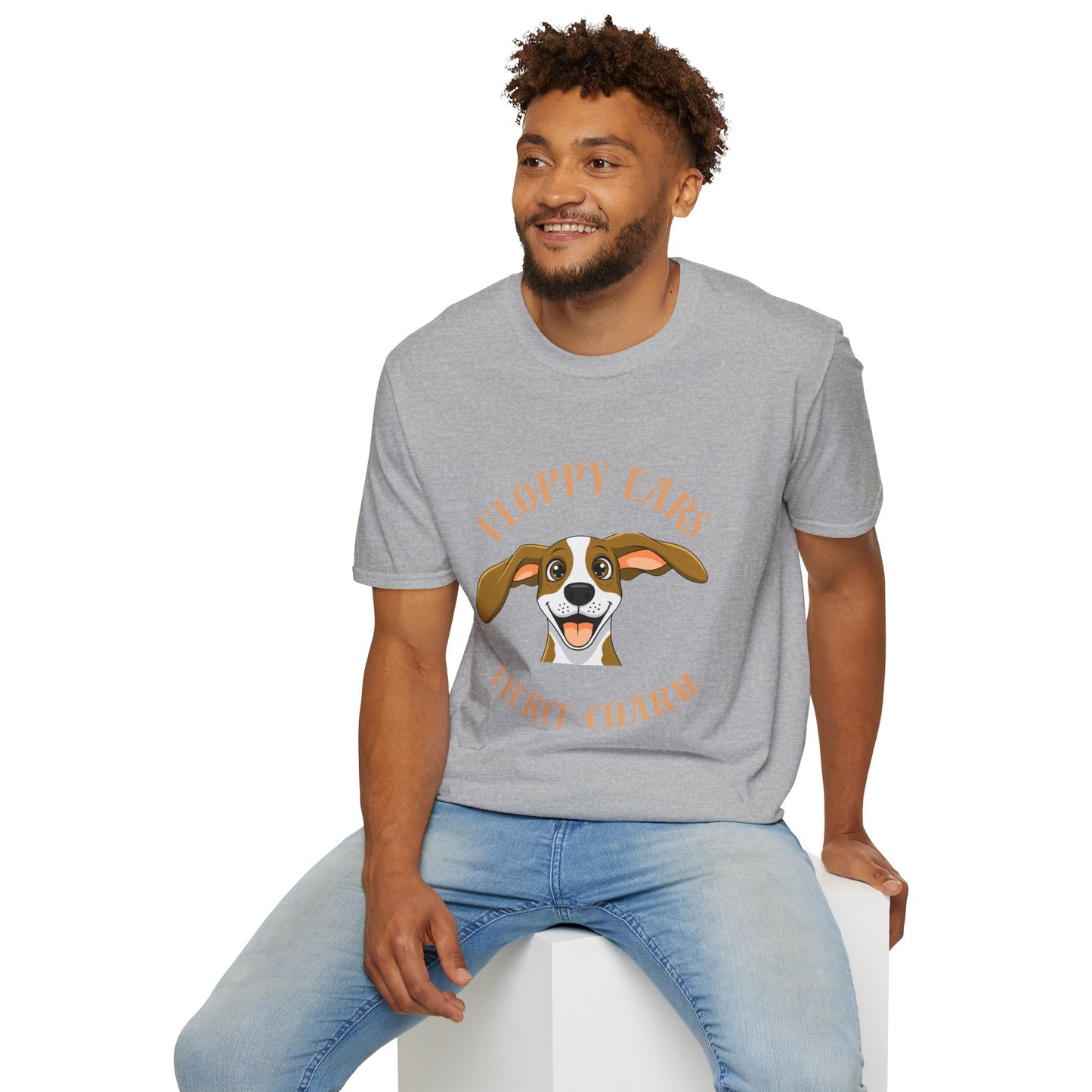 Floppy Ears Fierce Charm Dog T-Shirt — Cute Beagle Puppy Graphic Tee