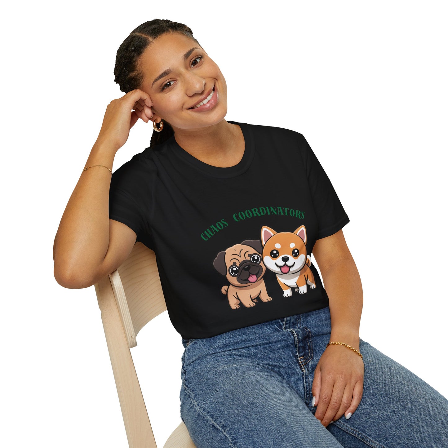 Chaos Coordinators T-Shirt — Cute Pug & Shiba Inu Dog Tee