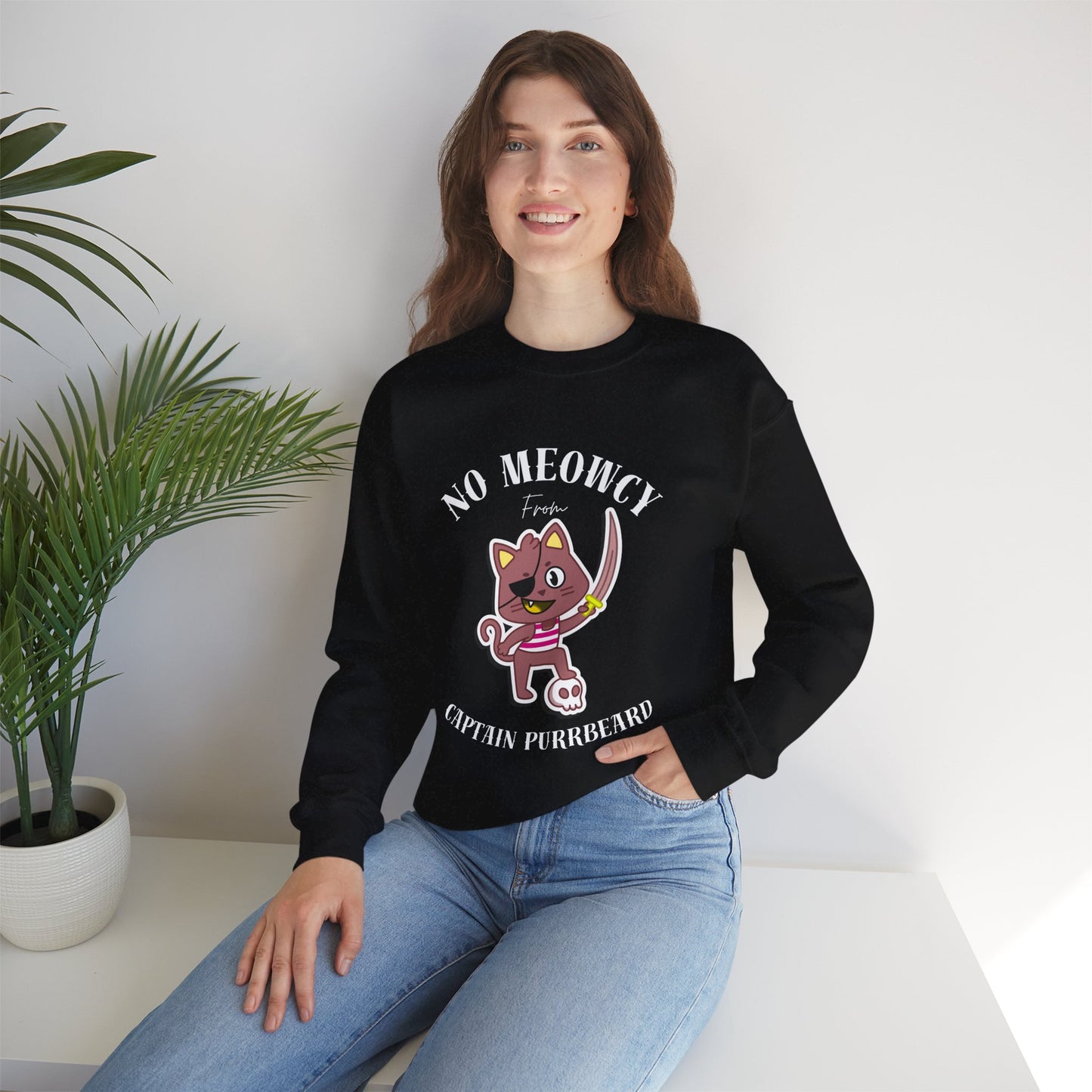 No Meowcy Pirate Cat  Sweatshirt