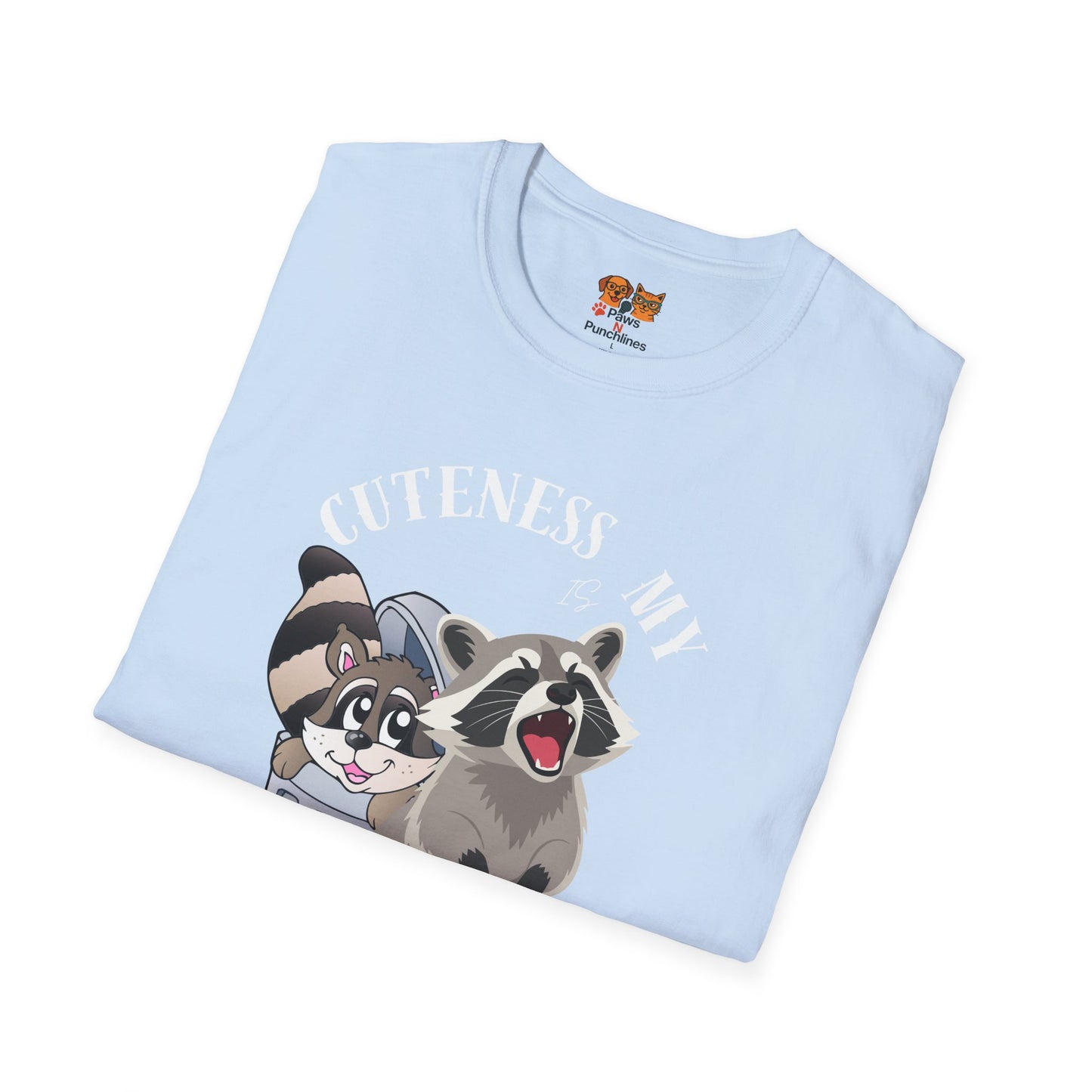 Cuteness Is My Cover Story Tee — Funny Raccoon & Trash Panda Graphic T-Shirt