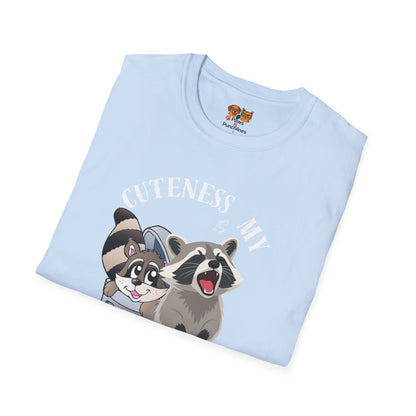 Cuteness Is My Cover Story Tee — Funny Raccoon & Trash Panda Graphic T-Shirt