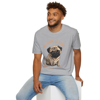 Pug Dog T‑Shirt — “Mission Status: Maximum Love” Cute Pug Graphic Tee