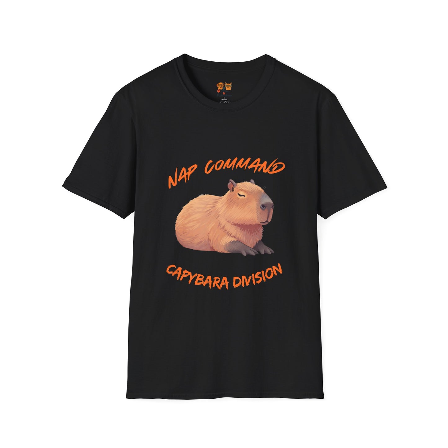 Nap Command Capybara T-Shirt — "Capybara Division" Cute Animal Nap Tee