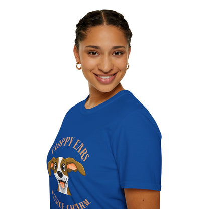 Floppy Ears Fierce Charm Dog T-Shirt — Cute Beagle Puppy Graphic Tee