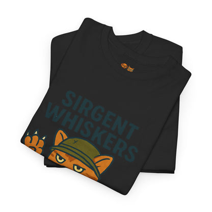 Sirgent Whiskers “Clawmanding Officer” Cat T-Shirt