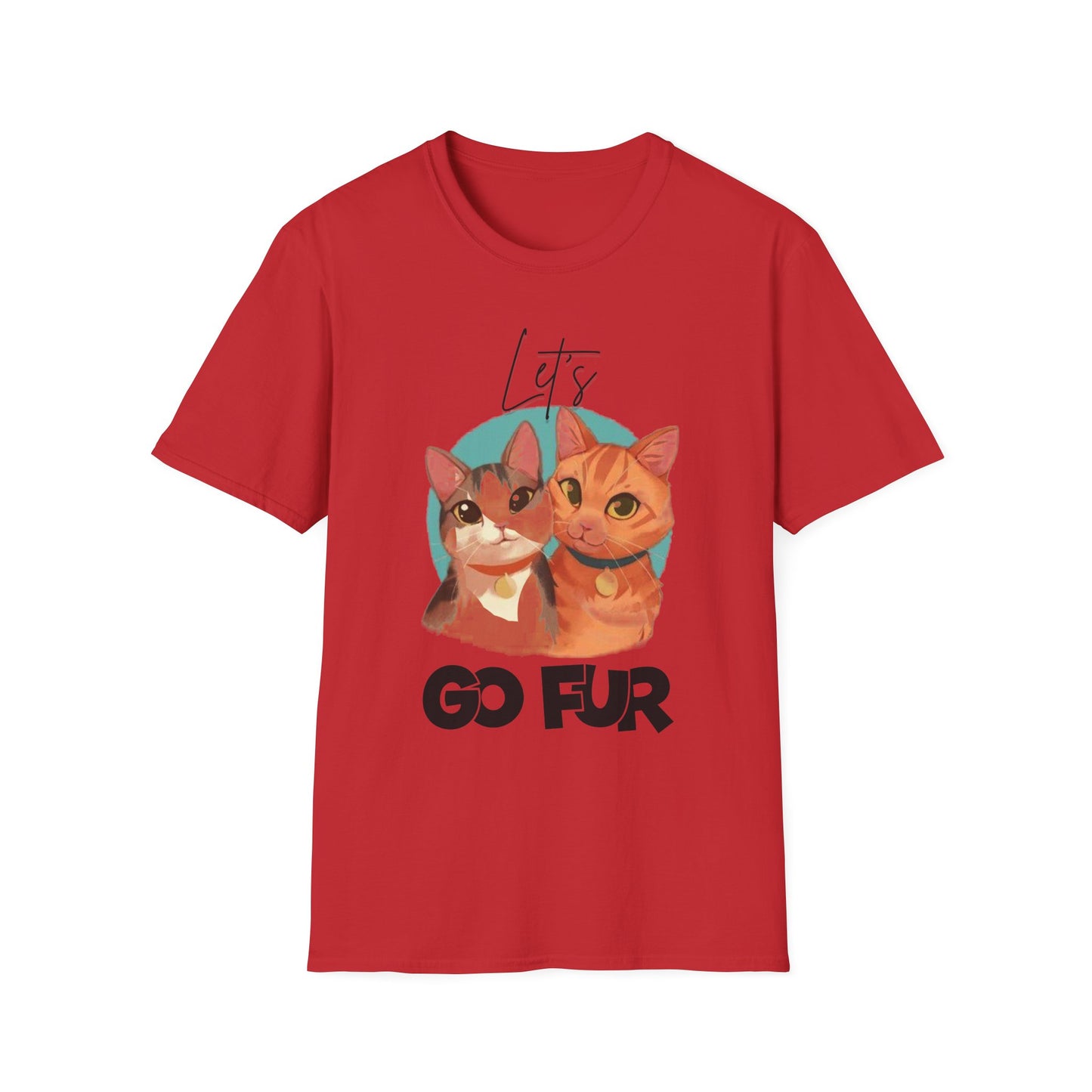 Let's Go Fur Cat T-Shirt — Cute Pair Cat Tee for Cat Lovers