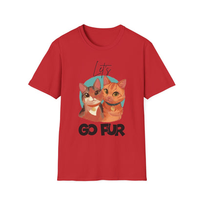 Let's Go Fur Cat T-Shirt — Cute Pair Cat Tee for Cat Lovers