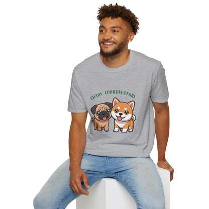 Chaos Coordinators T-Shirt — Cute Pug & Shiba Inu Dog Tee