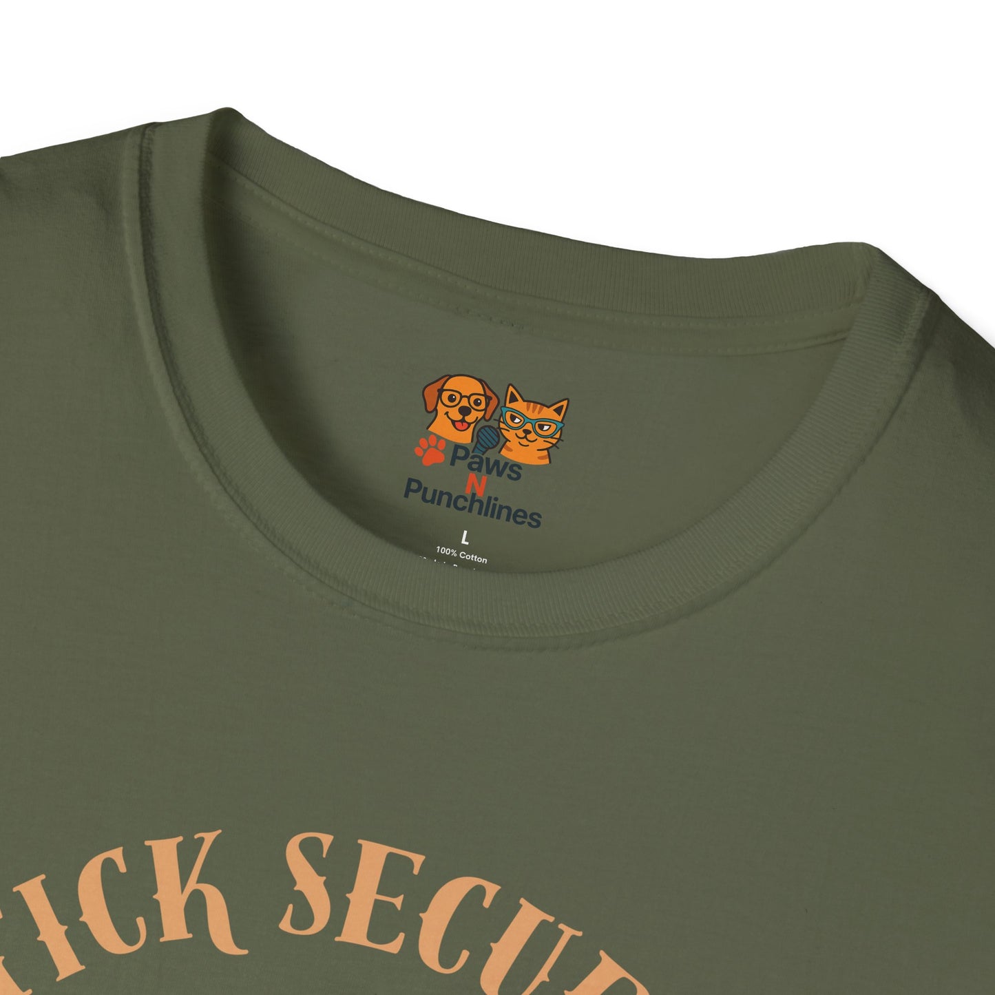 Stick Secured Dog T-Shirt — "Mission Accomplished" Graphic Tee