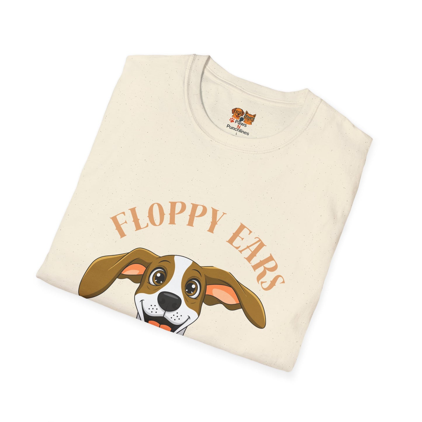 Floppy Ears Fierce Charm Dog T-Shirt — Cute Beagle Puppy Graphic Tee