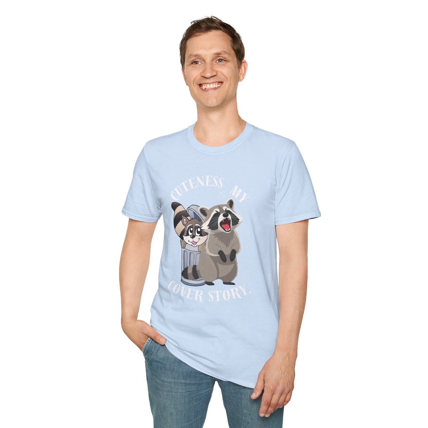 Cuteness Is My Cover Story Tee — Funny Raccoon & Trash Panda Graphic T-Shirt