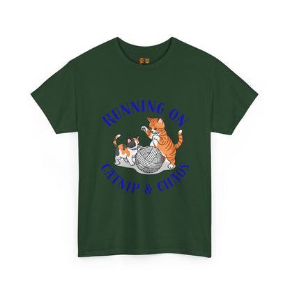 Running on Catnip & Chaos — Tee for Cat Lovers