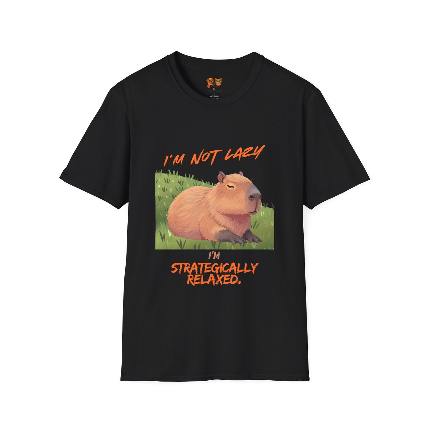 Capybara 'I'm Not Lazy—Strategically Relaxed' T-Shirt