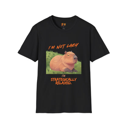 Capybara 'I'm Not Lazy—Strategically Relaxed' T-Shirt