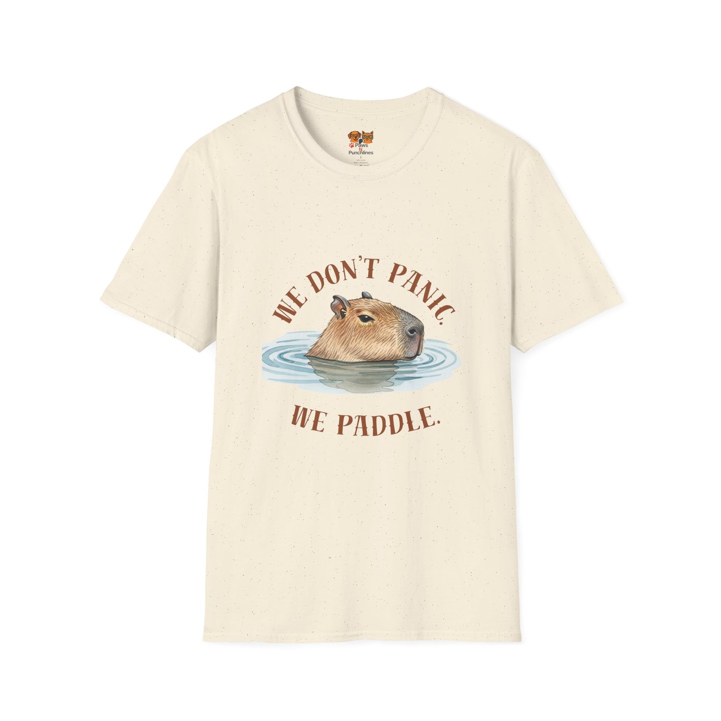 Capybara 'We Don’t Panic, We Paddle' T-Shirt