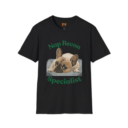 Nap Recon Specialist T-Shirt — Cute French Bulldog Nap Shirt for Dog Lovers