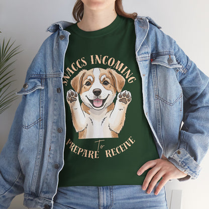 Corgi Puppy Pawprints T‑Shirt — Happy 'Mooorning' Dog Lover Tee