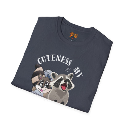 Cuteness Is My Cover Story Tee — Funny Raccoon & Trash Panda Graphic T-Shirt