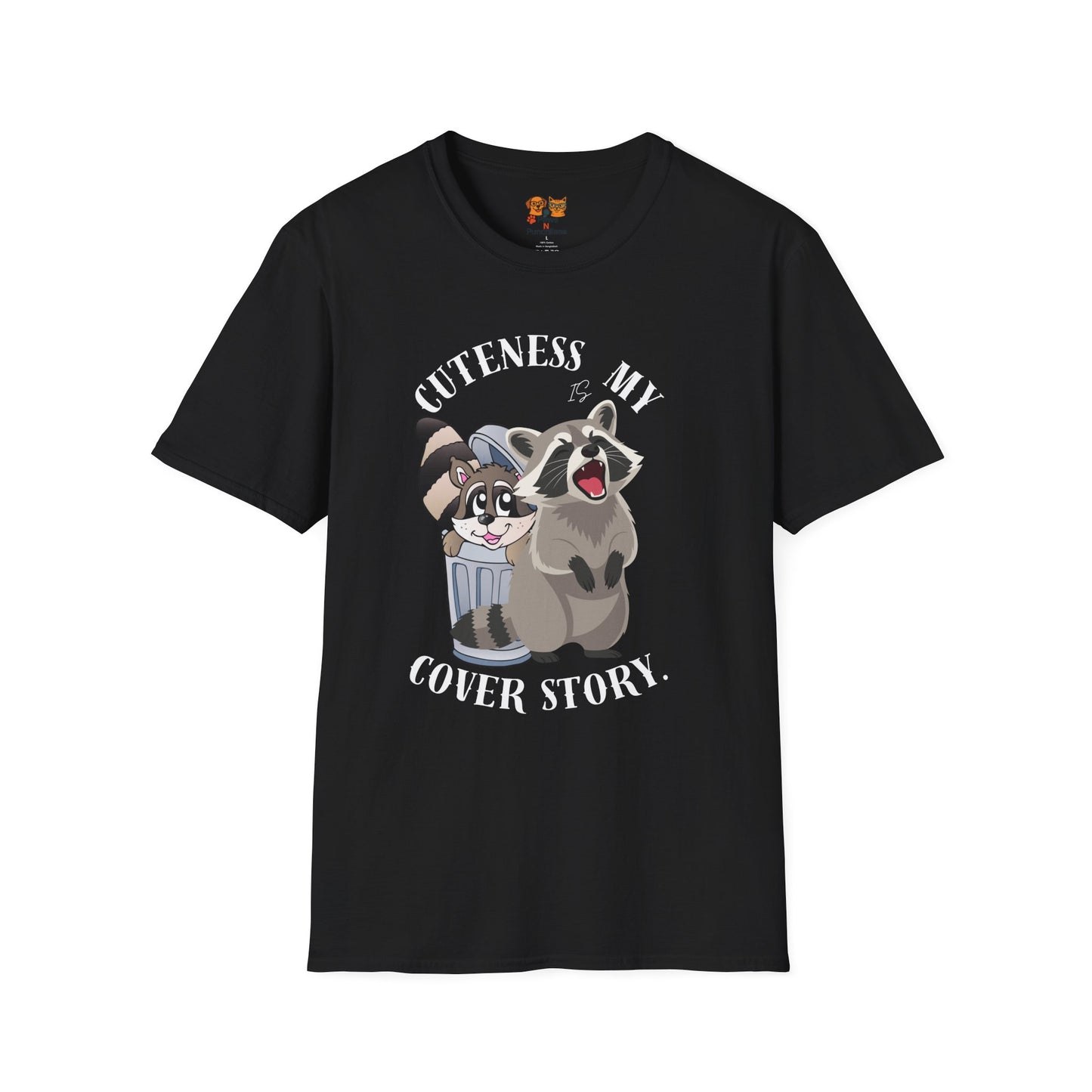 Cuteness Is My Cover Story Tee — Funny Raccoon & Trash Panda Graphic T-Shirt