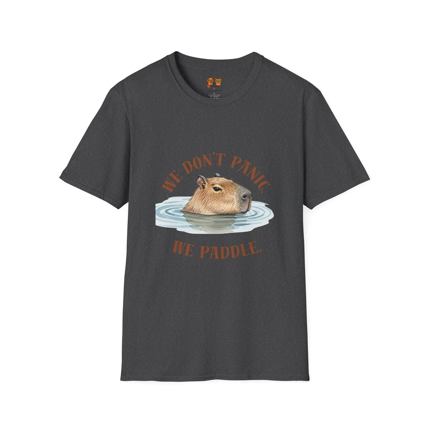 Capybara 'We Don’t Panic, We Paddle' T-Shirt