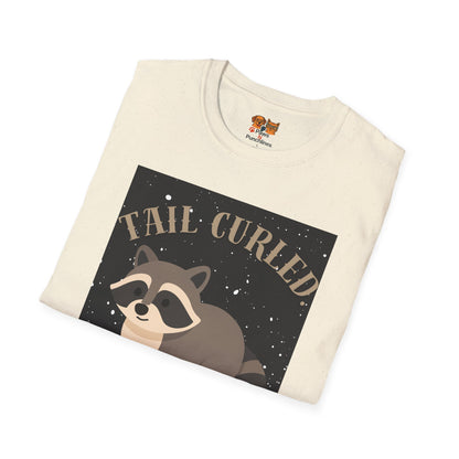 Raccoon 'Tail Curled, Plans Unfurled' T-Shirt