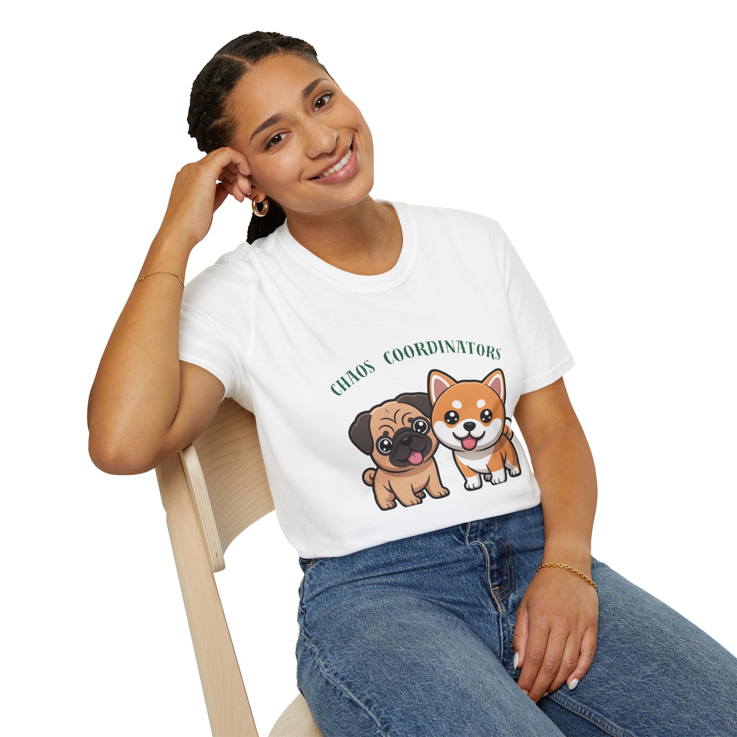 Chaos Coordinators T-Shirt — Cute Pug & Shiba Inu Dog Tee