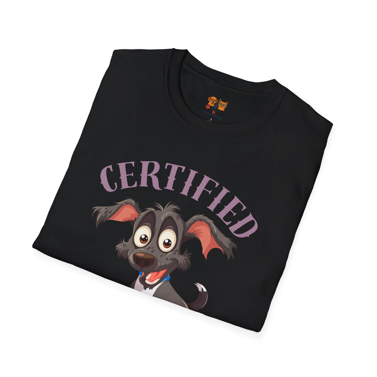 Certified Goofball Dog T-Shirt — Cute Cartoon Puppy Graphic Tee